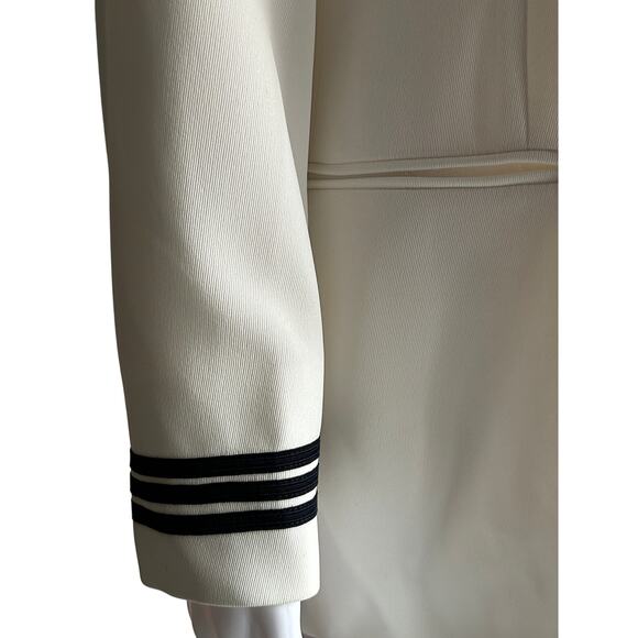 Vertigo Paris White Double Breasted Nautical Blazer w/ Anchor Buttons Large - Picture 6 of 13